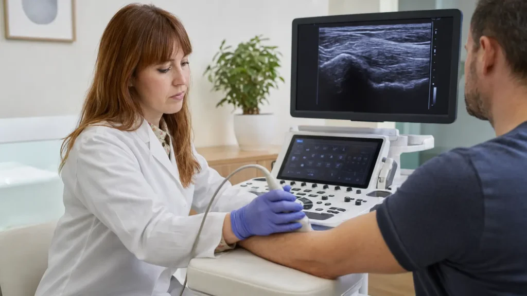 Ecografía de codo en consulta para diagnóstico de epicondilitis